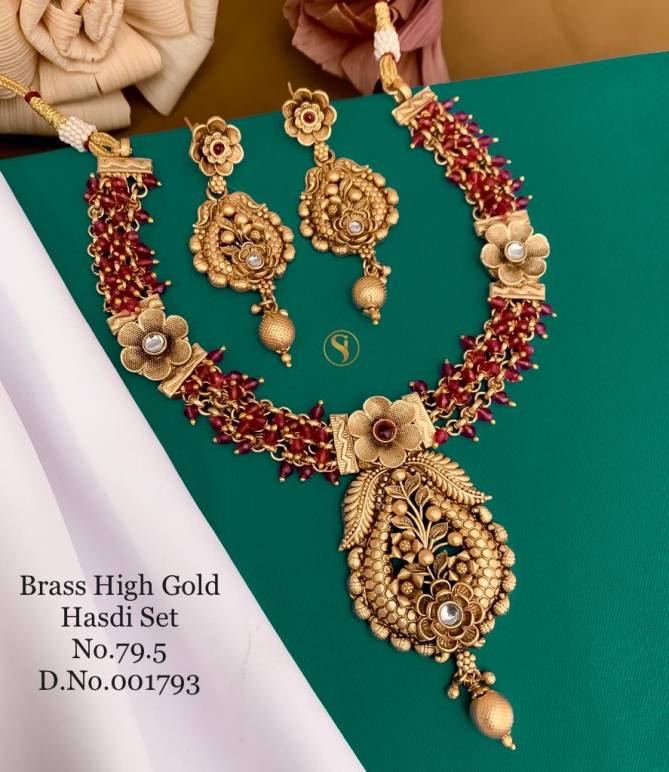179 BH Designer Pearl Brass High Gold Hasadi Set Manufacturers
